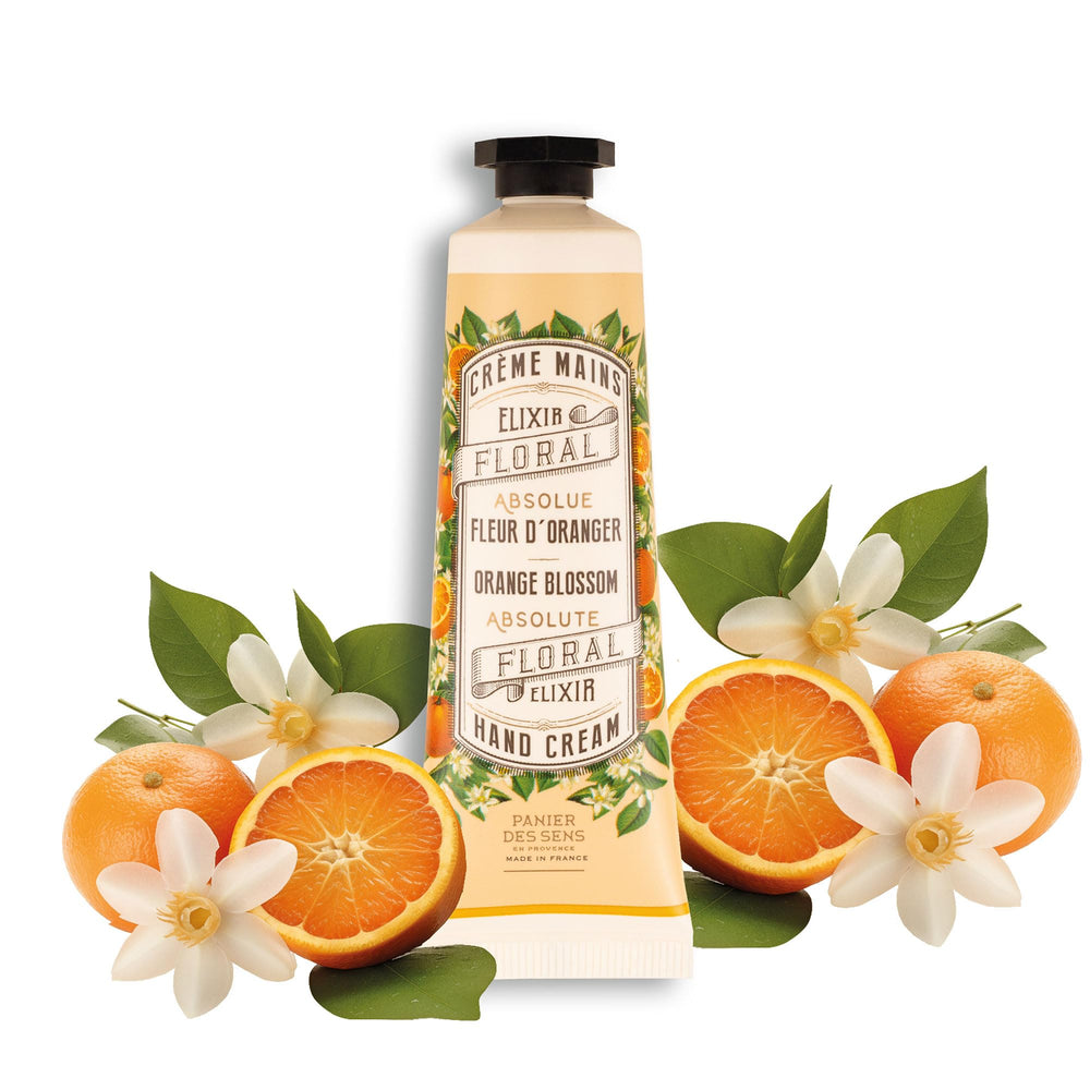 Panier des Sens orange blossom mini hand cream packaging highlights travel-size hydration on-the-go