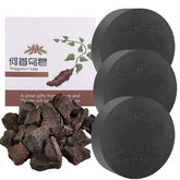 Panmall Fallopia Multiflora Shampoo Bar packaging highlights natural ingredients for gentle cleansing.