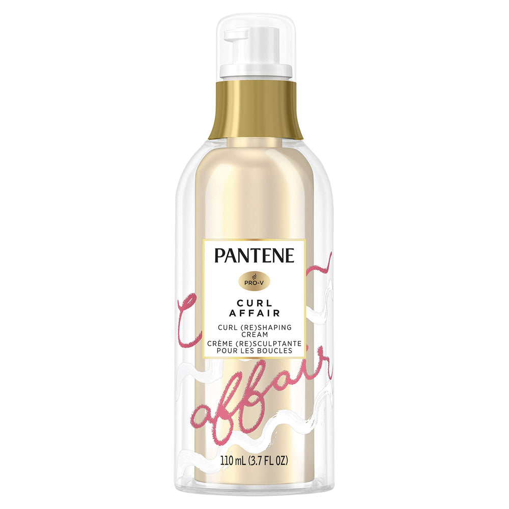Pantene Curl Affair cream bottle highlighting a moisturizing base for defined curls