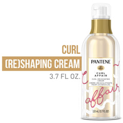 Pantene Curl Affair cream frizz-control close-up shows smooth, controlled curls