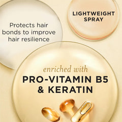 Pantene Miracle Rescue detangling spray easing knots on wet hair.