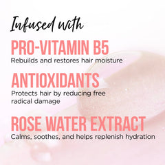 Pantene Pro-V Blends Rose Water label highlights nutrient-rich formula