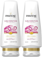 Pantene Pro-V Curl Perfection Moisturizing Conditioner bottle front shows hydration for curly hair