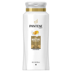 Pantene Pro-V Daily Moisture Renewal bottle closeup for nourished, hydrated hair.