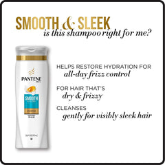 Pantene Pro-V Smooth & Sleek shampoo fights frizz in humidity on styled hair.