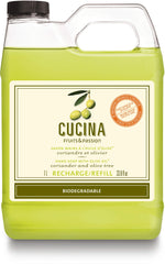PANZERR Cucina coriander-olive-tree bottle refill for a refreshing kitchen hand wash