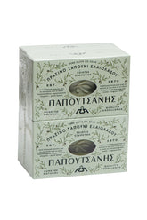 Papoutsanis olive oil castile bar unscented pack of 4 for gentle cleansing on sensitive skin.