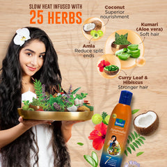 Parachute Advansed bottle closeup highlights 25 ingredients for hair care