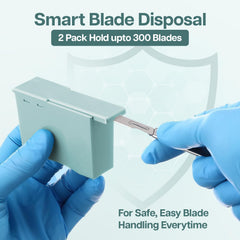 Paragon Mount Dermaplane Blade Remover Box 2-Pack open tray highlights easy blade removal