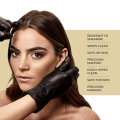 Parallel Products white thread closeup enables high-contrast brow lines on darker skin