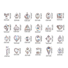 PARAOR 3D nail gems metal jewels catch light for elegant jewelry accents.