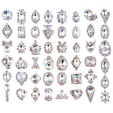 PARAOR 48PCS rhinestones on nails provide crystal AB shimmer for DIY art.