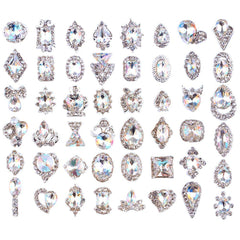 PARAOR 48PCS rhinestones on nails provide crystal AB shimmer for DIY art.