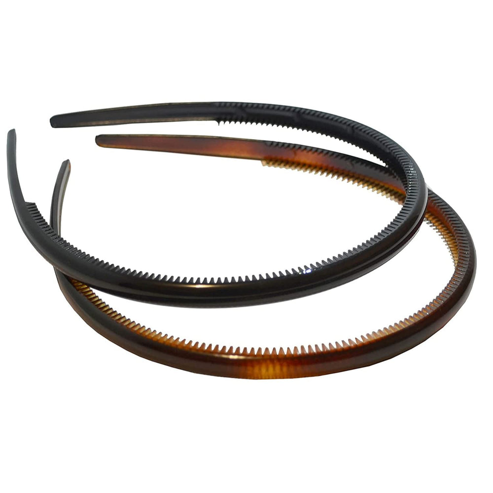 Parcelona French headband tortoise-shell 2-pack for versatile daytime styling.