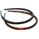 Parcelona French headband tortoise-shell 2-pack for versatile daytime styling.