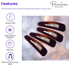 Parcelona compact clip enabling precision styling on short hair.