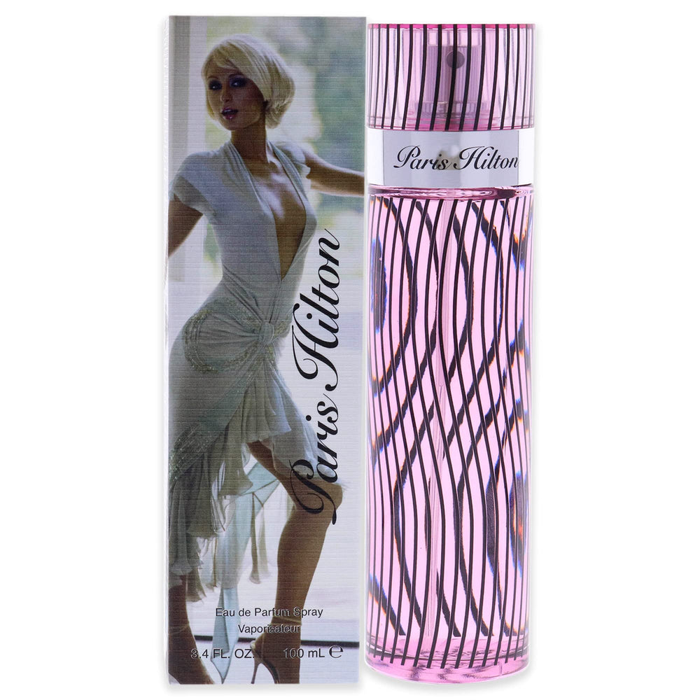 Paris Hilton perfume bottle front view for chic daily wear.