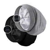 ParisBella satin lined sleep cap with adjustable strap secures hair overnight