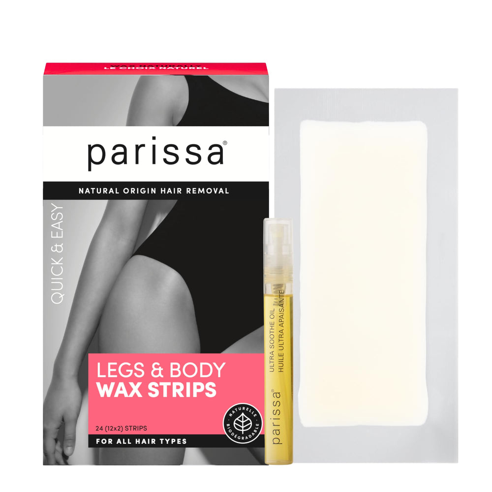 Parissa Legs & Body Wax Strips Kit ready-to-use for quick at-home waxing.