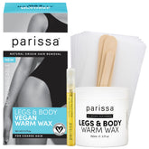 Parissa warm wax kit front view for at-home salon-style hair removal.