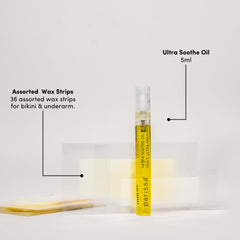 Parissa wax strips with cream-based formula close-up, fragrance-free and gentle for sensitive skin.