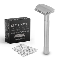 Parker SoloEdge razor head magnet aids quick blade loading for smoother starts.