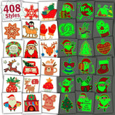 PARTYWIND glow-christmas-tattoos-pack glows for kids' party favors