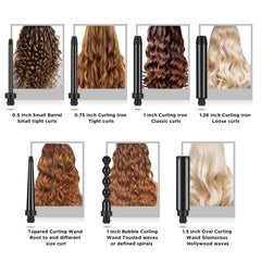 PARWIN PRO BEAUTY diamond ceramic barrels delivering smooth, shiny results.