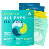 Patchology All Eyes On You eye mask pack close-up promoting travel-ready under-eye rejuvenation.