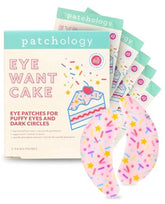 Patchology Eye Want Cake patches with sprinkles hydrate for quick under-eye refresh.
