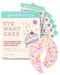 Patchology Eye Want Cake patches with sprinkles hydrate for quick under-eye refresh.