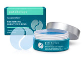 Patchology Restoring Eye Patches packaging ready for overnight brightening routine.