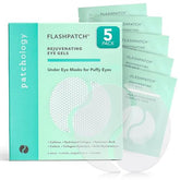 Patchology under-eye patches packaging close-up for travel-ready refresh.