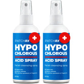 PatchRx hypochlorous acid spray bottle front showing two-pack value for home use.