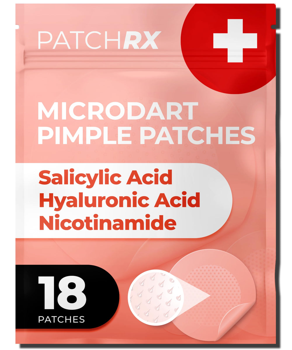PatchRx micro-needle patch pack hero demonstrates discreet hydrocolloid protection.