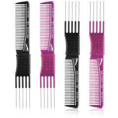 Patelai carbon lift teasing comb with metal prong for precise volume boosts