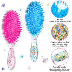 Patelai kids wet hair brush bristle closeup shows rounded tips