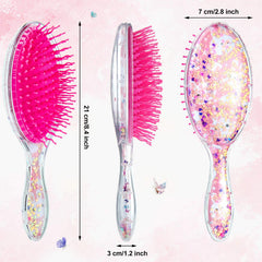 Patelai kids wet hair brush non-slip handle offers secure grip