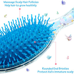 Patelai kids wet hair brush unicorn pattern adds playful detangling