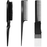 Patelai lift-teasing-comb with metal prong for precise sectioning and voluminous styles.