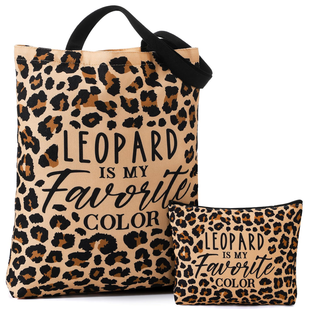 Paterr leopard tote bag front view for stylish everyday shopping