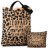 Paterr leopard tote bag front view for stylish everyday shopping