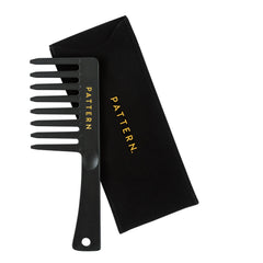 PATTERN Beauty wide tooth comb on wet hair demonstrates smooth detangling for curls