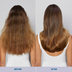 Applying Paul Mitchell Bond Rx Leave-In Treatment to hair for repair and protection