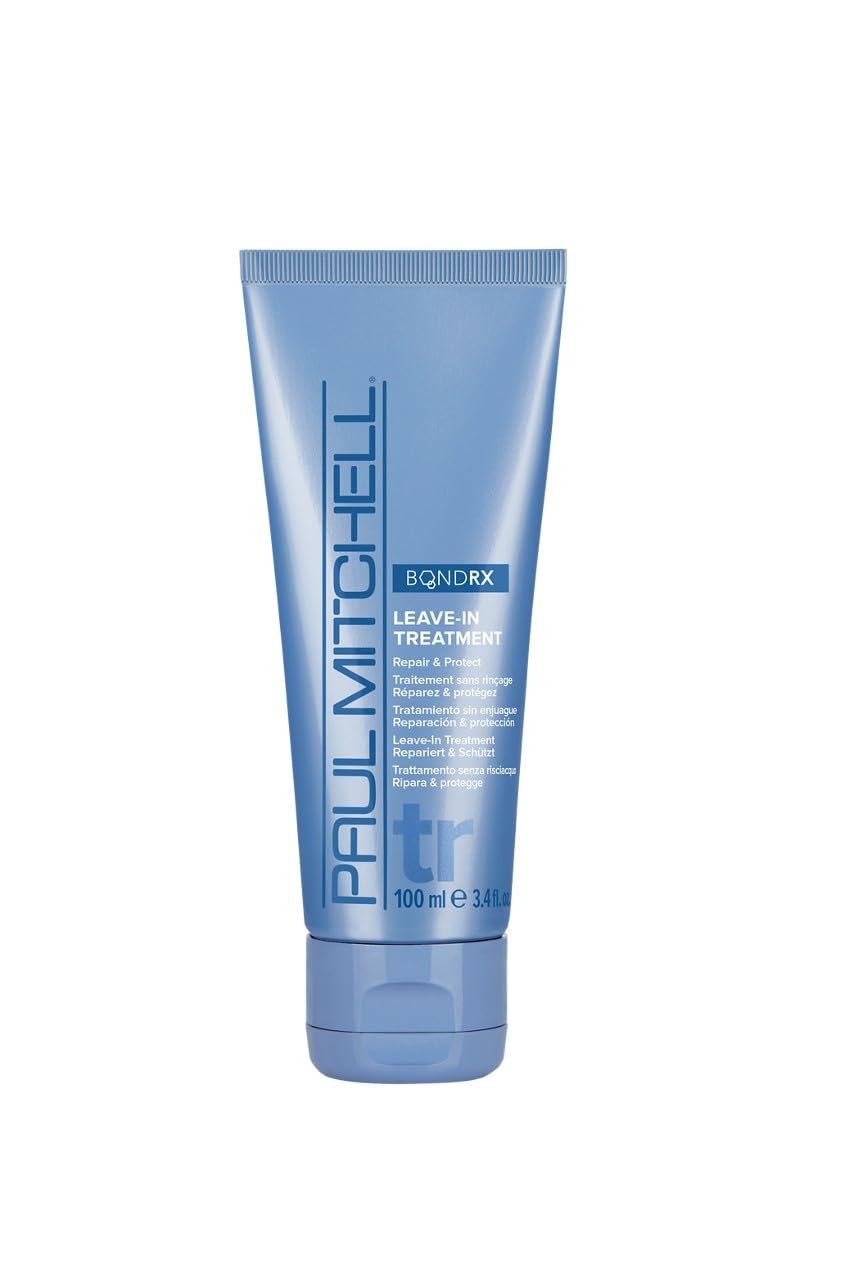 Paul Mitchell Bond Rx Leave-In Treatment bottle ready to fortify damaged hair