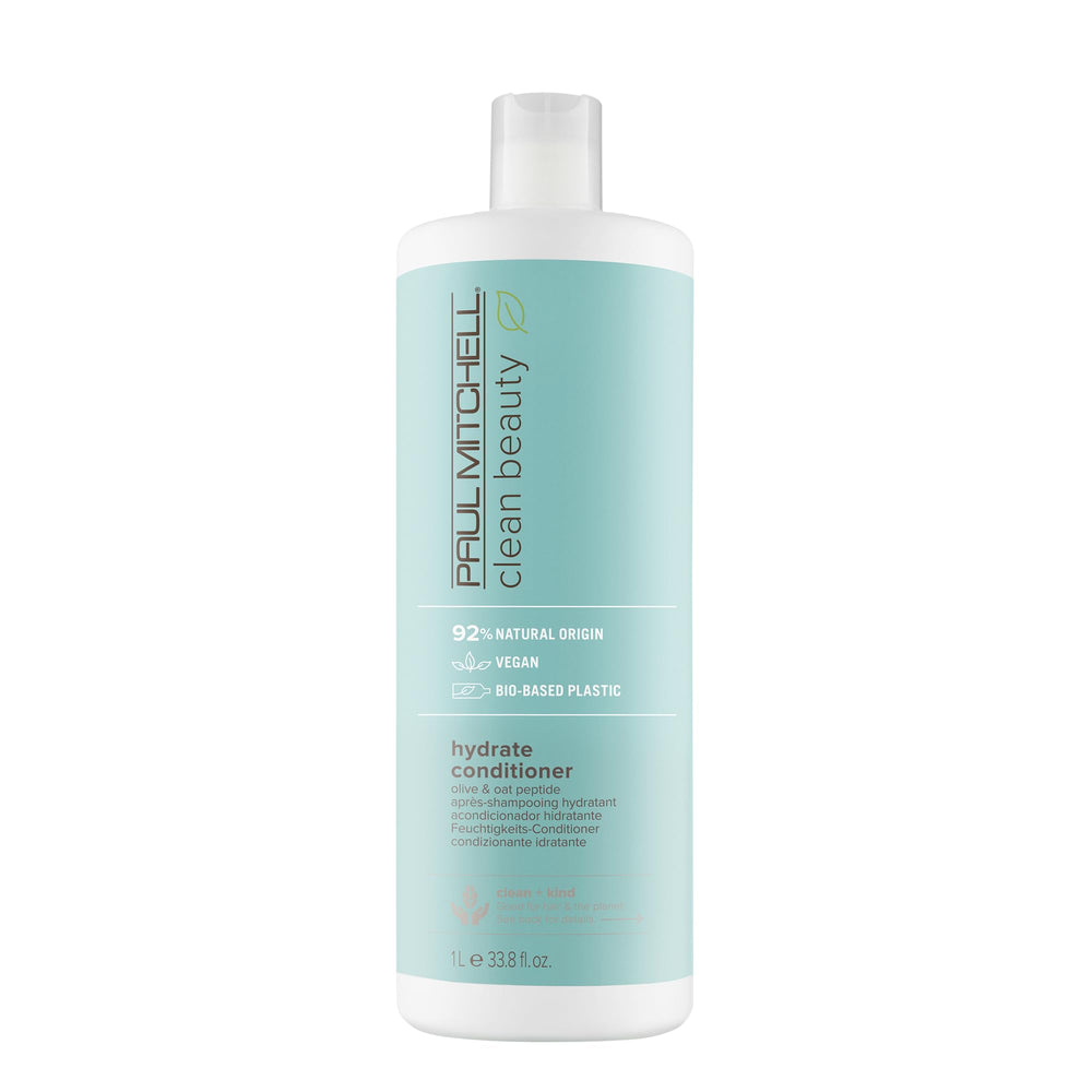 Paul Mitchell Clean Beauty Hydrate Conditioner bottle for intense hydration of dry hair.