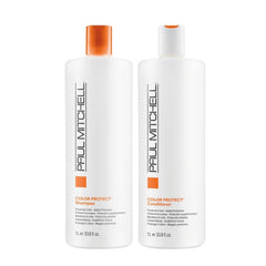 Paul Mitchell Color Protect Conditioner bottle delivering detangling and shine for color-treated hair