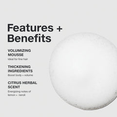 Paul Mitchell Extra-Body Sculpting Foam dispense shows even coverage