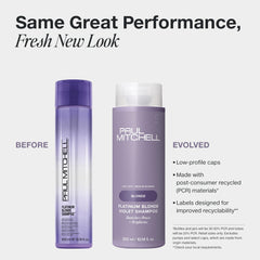 Paul Mitchell Platinum Blonde Violet Shampoo rich lather forms for bright, cool blonde tones