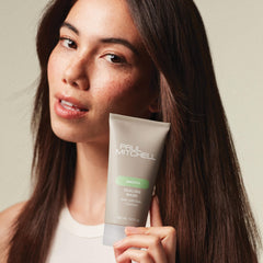 Paul Mitchell Sealing Mask on frizz-prone hair demonstrating smoothing and frizz control